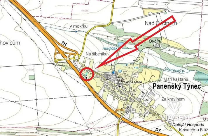 Prodej zahrady, Panenský Týnec, 770 m2