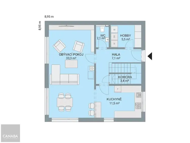 Prodej domu na klíč, Káraný, 131 m2