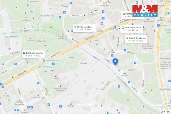 Prodej bytu 1+1, Praha - Vysočany, Na břehu, 43 m2