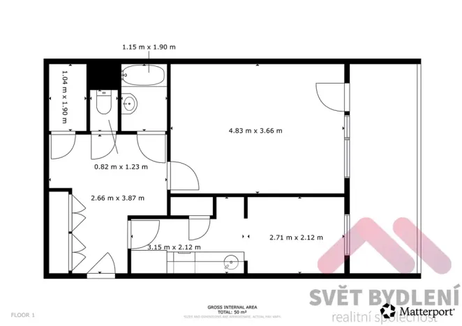 Pronájem bytu 1+1, Praha - Bohnice, Katovická, 56 m2