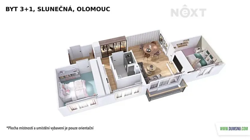 Pronájem bytu 3+1, Olomouc, Slunečná, 64 m2
