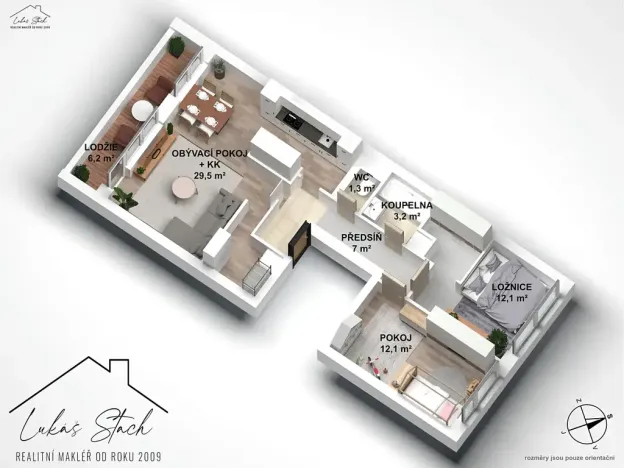 Prodej bytu 3+kk, Praha - Bohnice, Štětínská, 67 m2