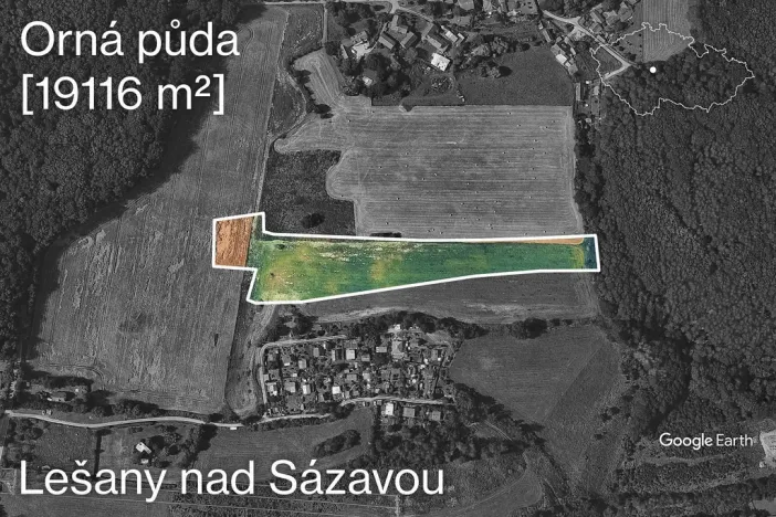 Prodej pole, Lešany, 19116 m2