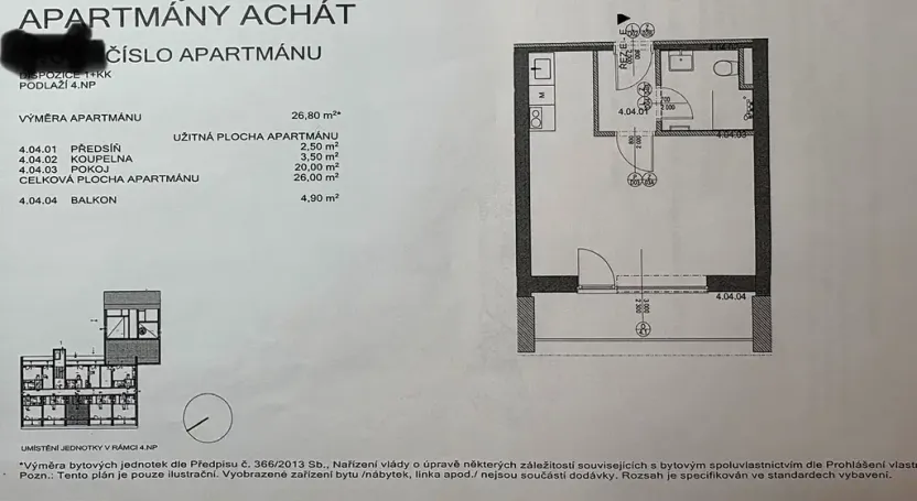 Prodej bytu 1+kk, Janov nad Nisou, 27 m2