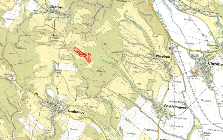 Prodej louky, Postřelmůvek, 51772 m2