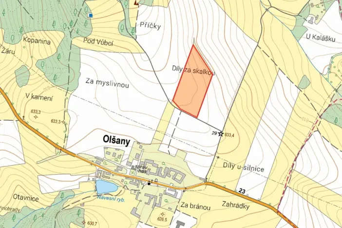 Prodej pole, Olšany, 27304 m2