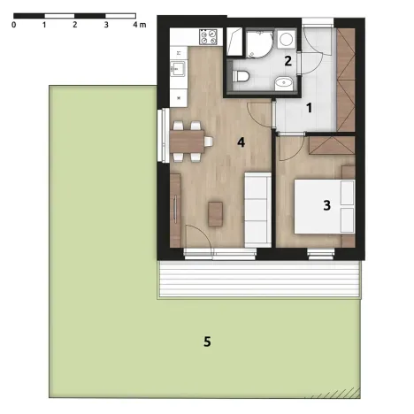 Prodej bytu 2+kk, Praha, 44 m2