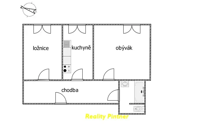 Prodej bytu 2+1, Příbram, Obránců míru, 52 m2