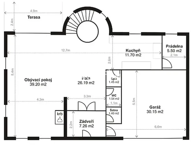 Pronájem vily, Praha - Nebušice, Nebušická, 270 m2