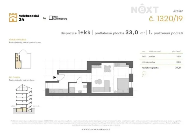 Prodej obchodního prostoru, Praha - Vinohrady, Velehradská, 33 m2