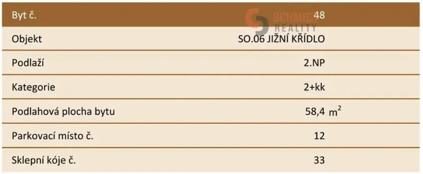 Pronájem bytu 2+kk, Břeclav, Pod Zámkem, 58 m2