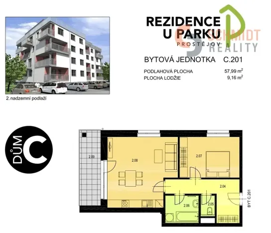 Pronájem bytu 2+kk, Prostějov, Jana Sedláčka, 67 m2