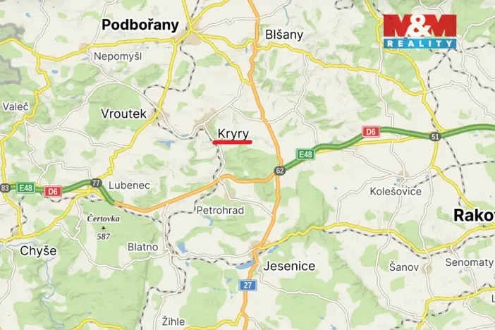 Prodej bytu 2+1, Kryry, Za Stodolami, 52 m2