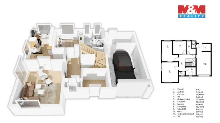 Prodej rodinného domu, Okrouhlá, 222 m2