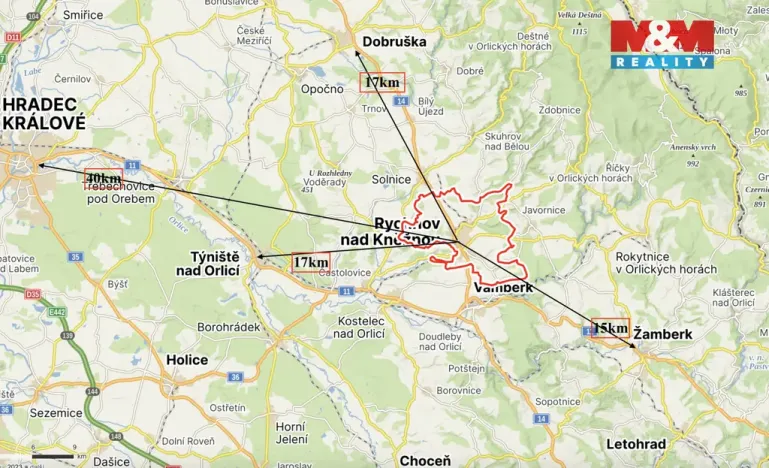 Pronájem bytu 2+1, Rychnov nad Kněžnou, Městská Habrová, 80 m2