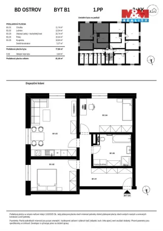 Prodej bytu 3+kk, Ostrov, Hlavní třída, 81 m2