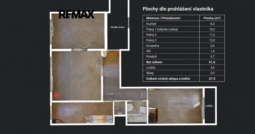 Prodej bytu 3+1, Praha - Háje, Mejstříkova, 61 m2