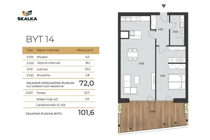 Prodej bytu 2+kk, Železná Ruda, Klatovská, 72 m2
