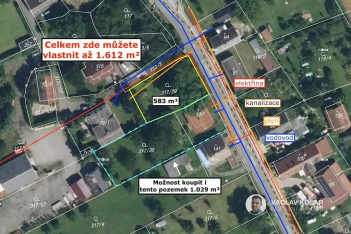 Prodej pozemku pro bydlení, Cerekvice nad Bystřicí, 583 m2