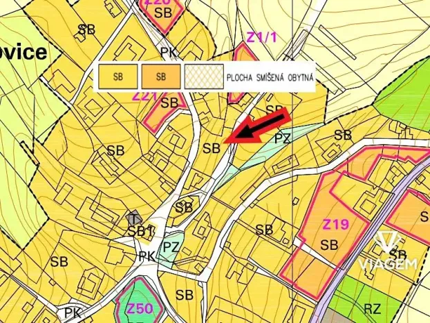 Prodej pozemku pro bydlení, Jeseník nad Odrou, 1704 m2