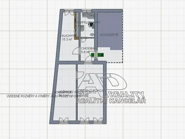 Pronájem bytu 2+1, České Budějovice, 72 m2
