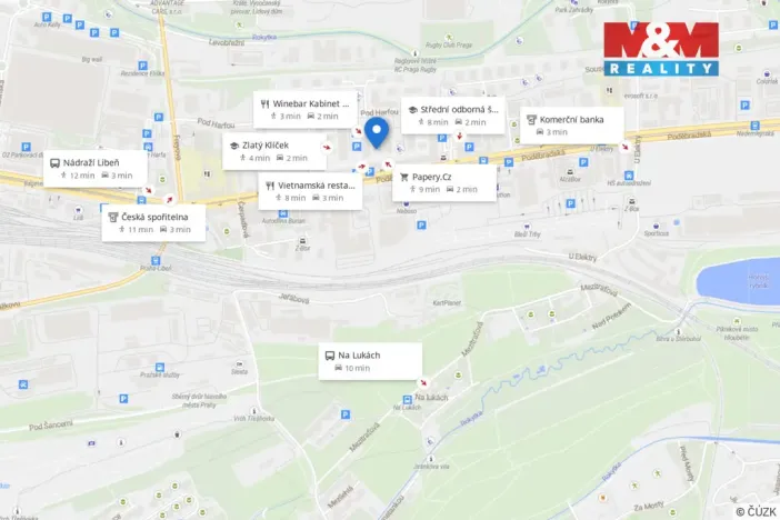 Pronájem bytu 2+kk, Praha, Pod Harfou, 53 m2