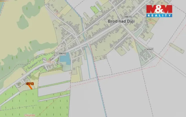 Prodej zahrady, Brod nad Dyjí, 285 m2