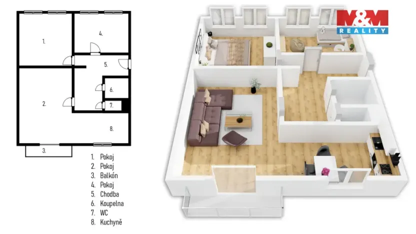 Prodej bytu 3+kk, Bělkovice-Lašťany, 81 m2
