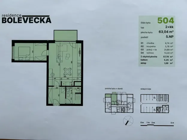 Pronájem bytu 2+kk, Plzeň - Severní Předměstí, Bolevecká, 58 m2