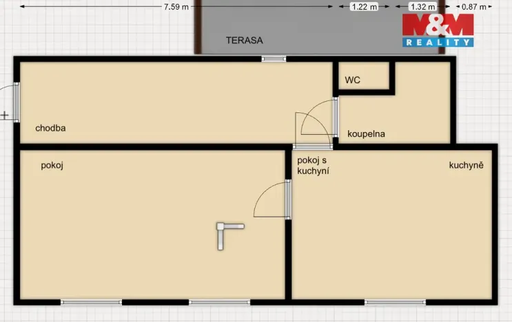 Pronájem bytu 3+kk, Hradec Králové - Pražské Předměstí, Albertova, 60 m2