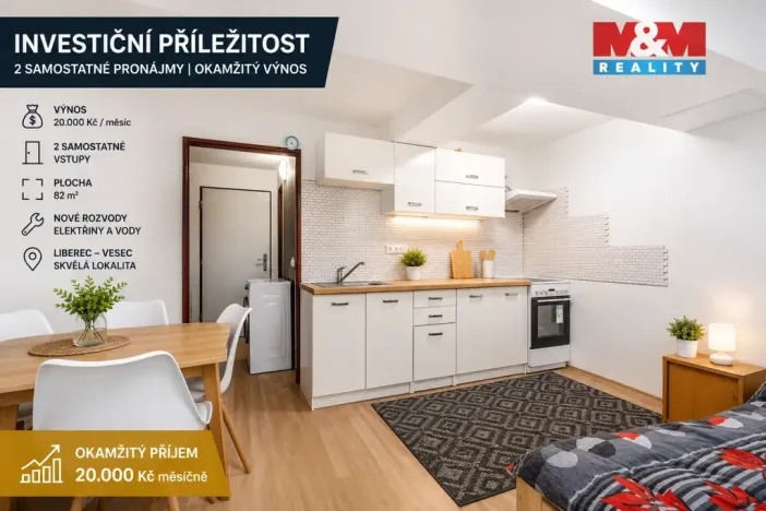 Prodej bytu 4+kk, Liberec - Liberec XXV-Vesec, Česká, 82 m2