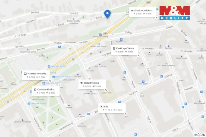Pronájem bytu 2+1, Kladno, V. Burgra, 40 m2