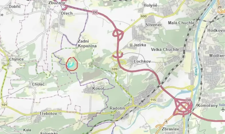 Prodej podílu lesa, Praha, 4596 m2