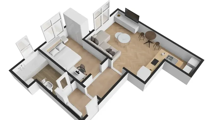 Pronájem bytu 2+kk, Praha - Vršovice, Minská, 45 m2