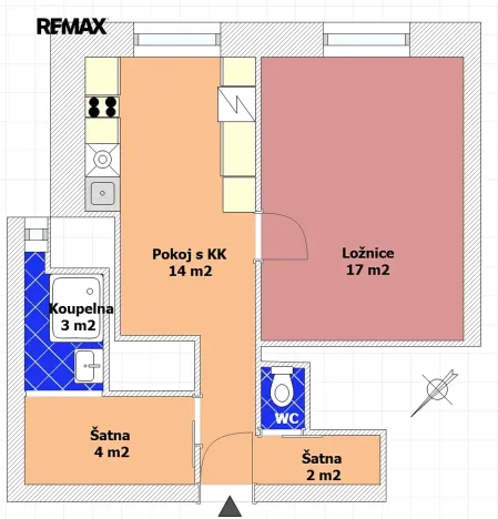 Prodej bytu 2+kk, Praha - Nusle, U družstva Ideál, 42 m2
