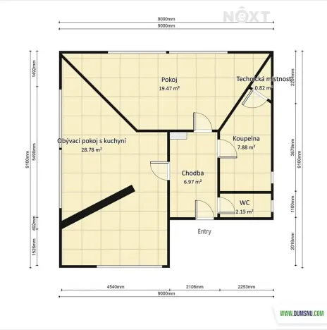 Pronájem bytu 2+kk, Šumperk, Dobrovského, 67 m2