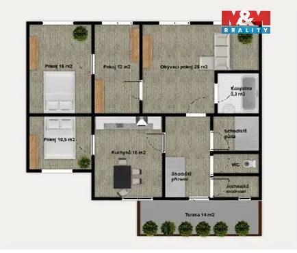 Prodej rodinného domu, Roudnice nad Labem, Havlíčkova, 129 m2