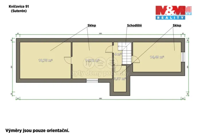 Prodej rodinného domu, Kvíčovice, 80 m2