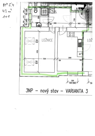 Pronájem bytu 1+1, Byšice, Mělnická, 42 m2