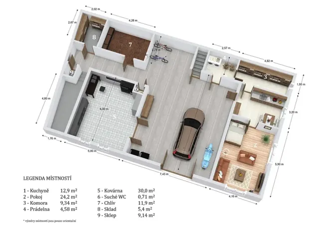 Prodej rodinného domu, Jaroměřice, 108 m2