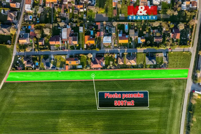 Prodej pozemku pro bydlení, Moravany, 5897 m2