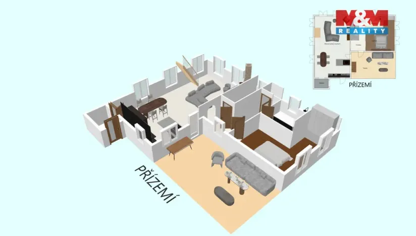 Prodej rodinného domu, Hradištko, Slunná, 130 m2