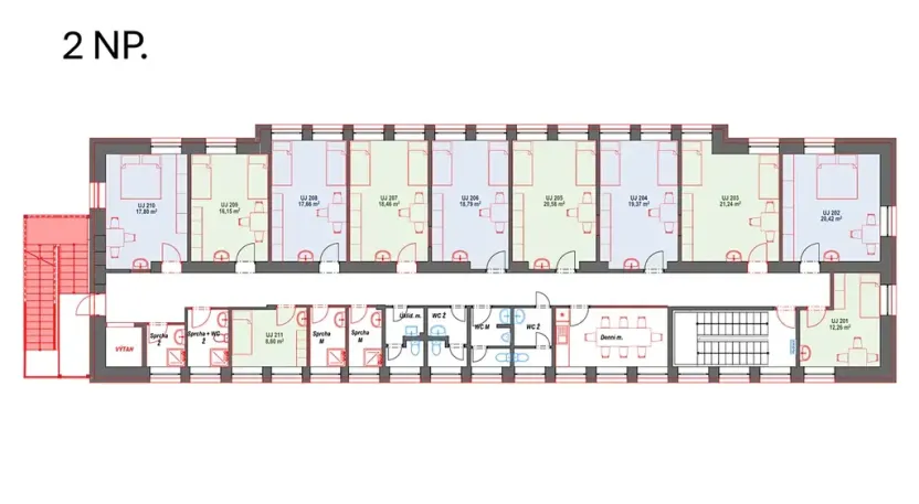 Prodej kanceláře, Praha - Letňany, Beranových, 1190 m2