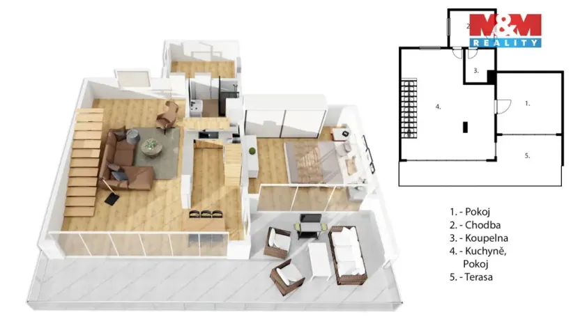 Prodej bytu 4+kk, České Budějovice - České Budějovice 3, Skuherského, 128 m2