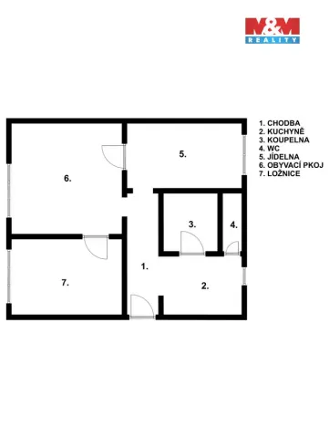 Prodej bytu 2+1, Prachovice, Zahradní, 54 m2