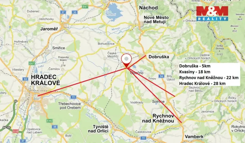 Prodej bytu 2+kk, Opočno, Nádražní, 47 m2