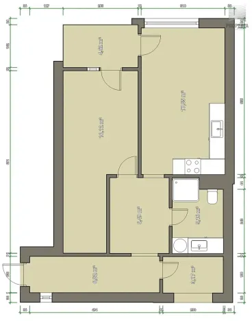 Pronájem bytu 2+kk, Modřice, Popovická, 57 m2