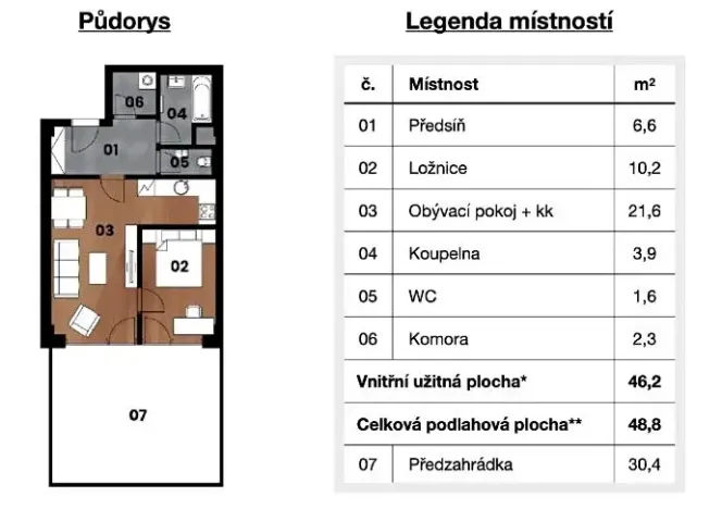 Prodej bytu 2+kk, Praha - Žižkov, Malešická, 49 m2