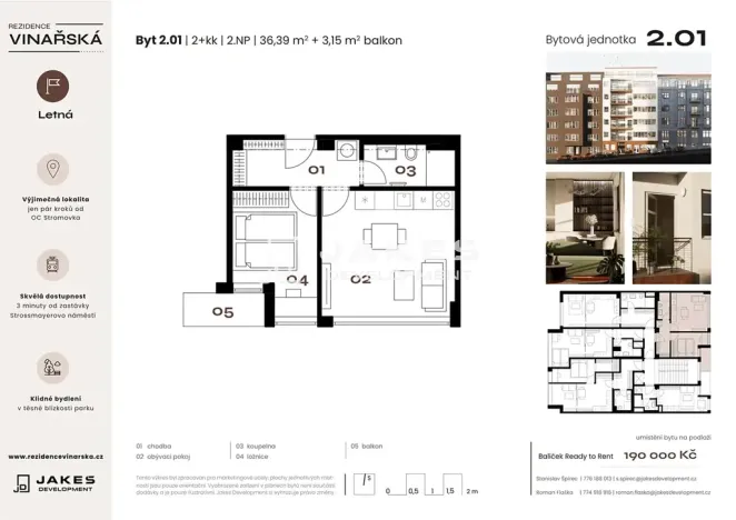 Prodej bytu 2+kk, Praha - Holešovice, Kostelní, 36 m2