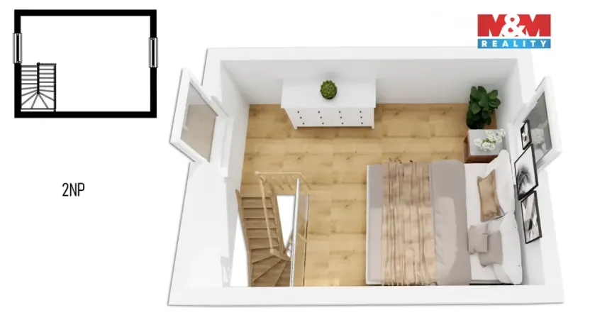Pronájem bytu 2+kk, Mladé Buky, 48 m2
